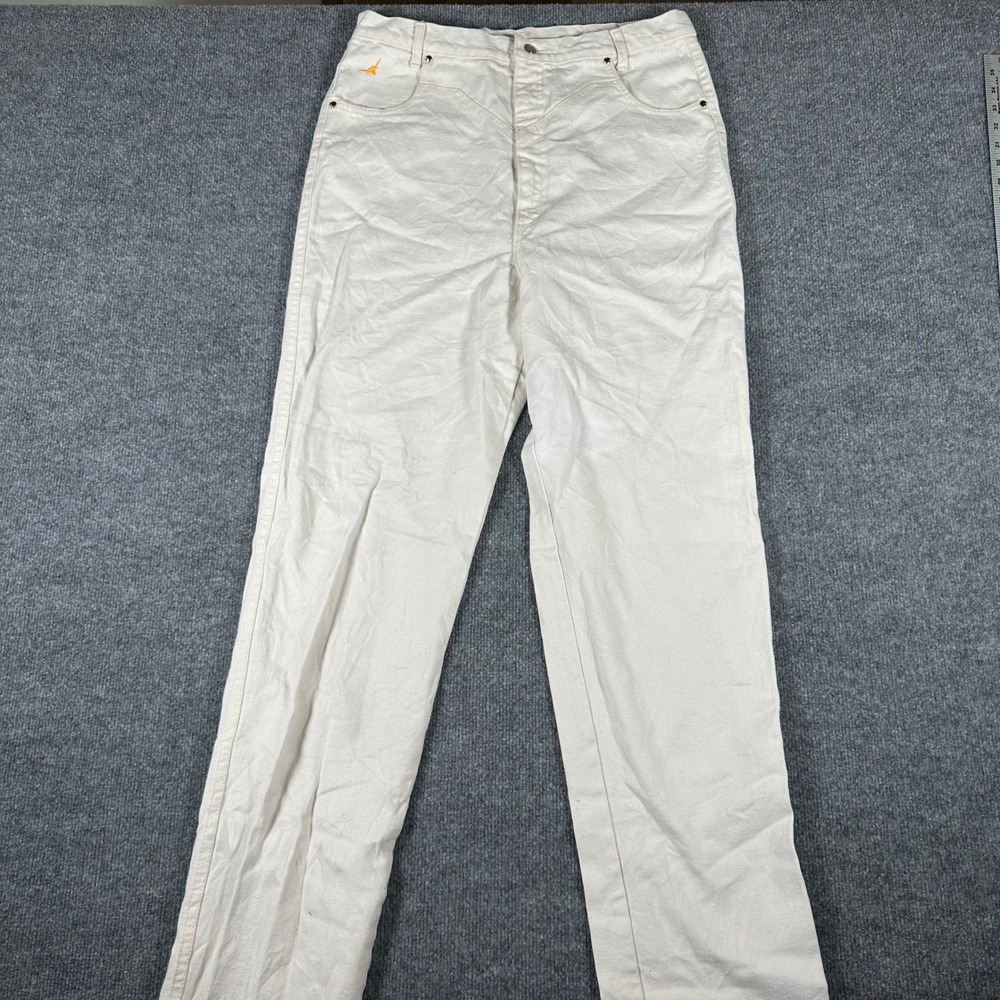 Bottoms Pants Womens Size 15 Cream High Waisted Western Cotton Made in USA Denim